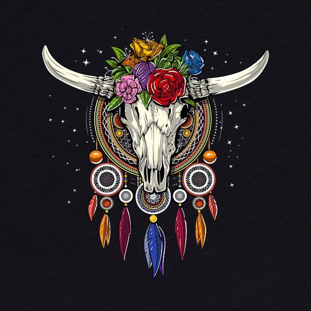 Cow Skull Dream Catcher by underheaven